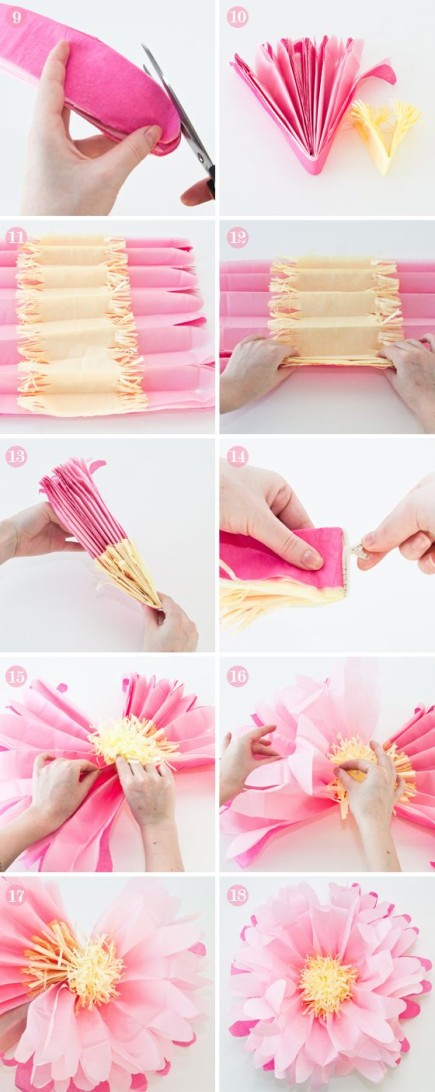 ideas fiestas flores de papel