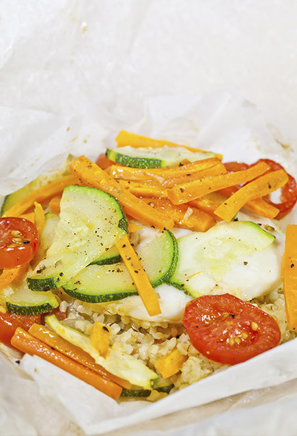 Pescado al papillote