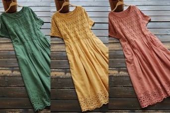 Vestido Cuello Redondo (AliExpress)