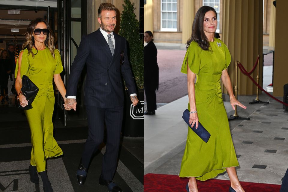 ¿Letizia o Victoria Beckham? El vestido viral (Gtres)