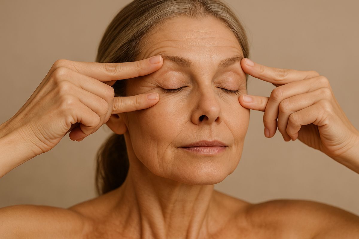 Yoga facial antienvejecimiento: Cómo reducir las arrugas de los ojos