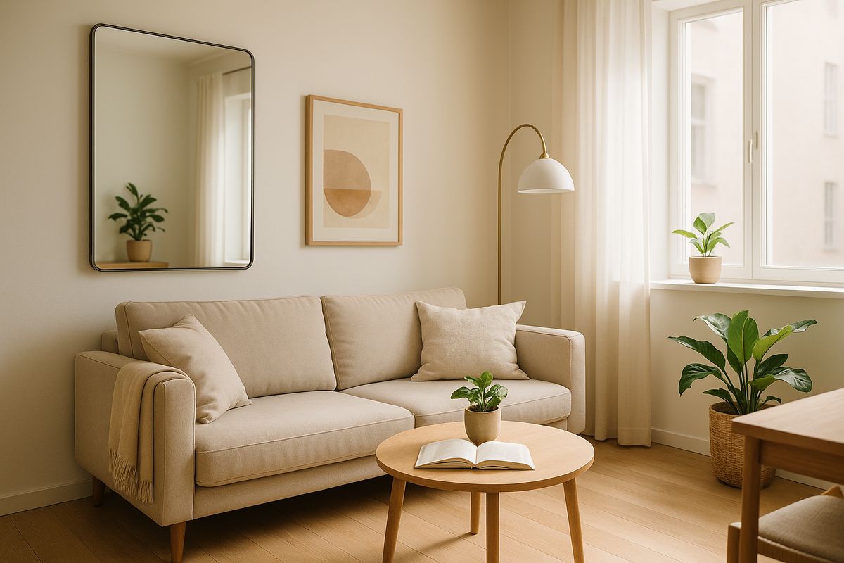 10 trucos visuales para hacer que un salón pequeño parezca más grande